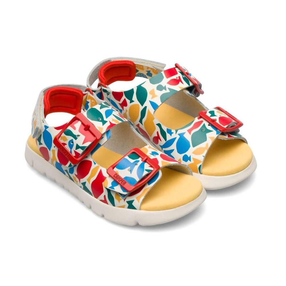 NEW CAMPER girl's oruga sandal in multicolor